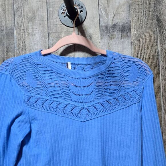 Free People FP Colette Top Celendula Blue - Picture 3 of 8